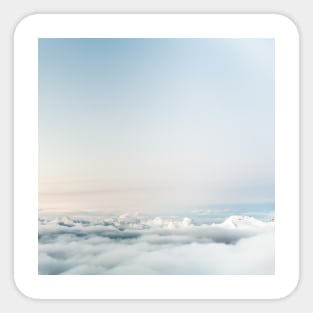 SCENERY 62 - White Cloud Sky Mountain Horizon Sticker